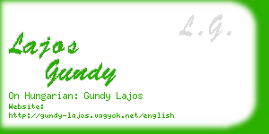 lajos gundy business card